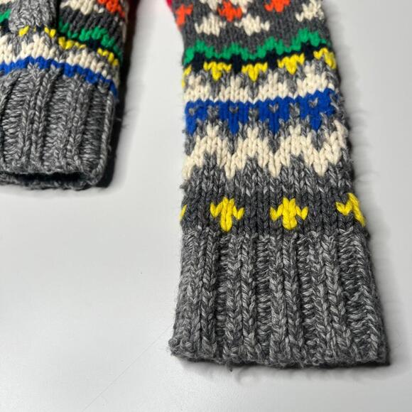 Abercrombie & Fitch Women’s Wool Blend Fair Isle Hoodie Sweater Jacket S Zip Up - Picture 4 of 11